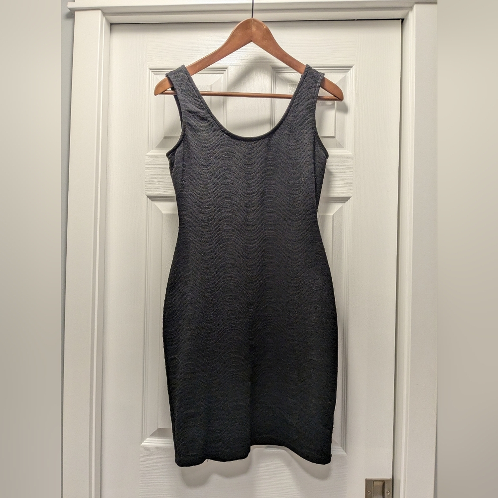 Xhilaration textured black body con dress size medium